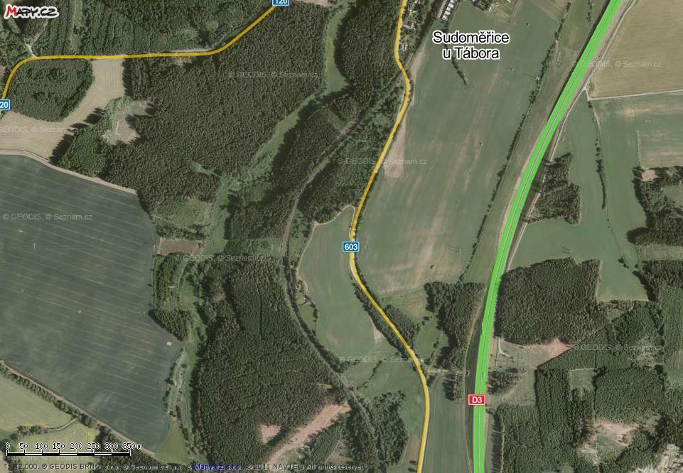 ZÁKLADNÍ INFORMACE O PROJEKTU Ortofoto místa budoucího tunelu: