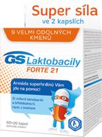 412,- 349,-15 (1 kapsle = 4,36 Kč) GS Laktobacily Forte21, 30+10 kapslí, za 236 Kč 209 Kč.