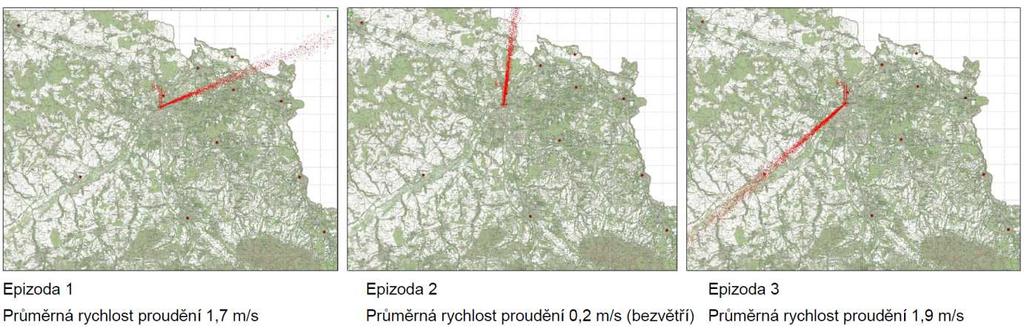 6 Závěry Pohyb znečištěného ovzduší nad Ostravou hraje zásadní roli v naměřených koncentracích imisí.