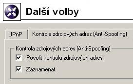 10.4 Kontrola zdrojových adres (Anti-Spoofing) Povolit vytáčení pro lokální DNS jména Lokální DNS jména jsou jména počítačů v dané doméně (tzn. jména, která neobsahují doménu).