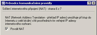Služba Výběr služby, která má být zpřístupněna. Tato služba musí být nejprve definována v sekci Konfigurace / Definice / Služby (viz kapitola 8.3).