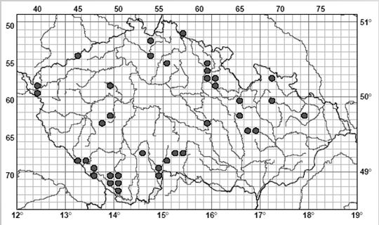 Rozšíření: v submontánních polohách většiny našich hercynských pohoří, v jihočeských pánvích, na Dokesku, v karpatské oblasti jen ojediněle.