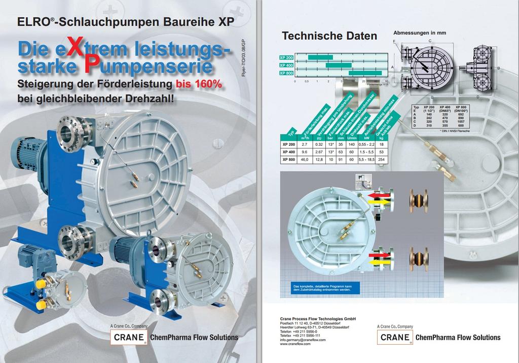 Peristaltic pumps XP Piston pumps