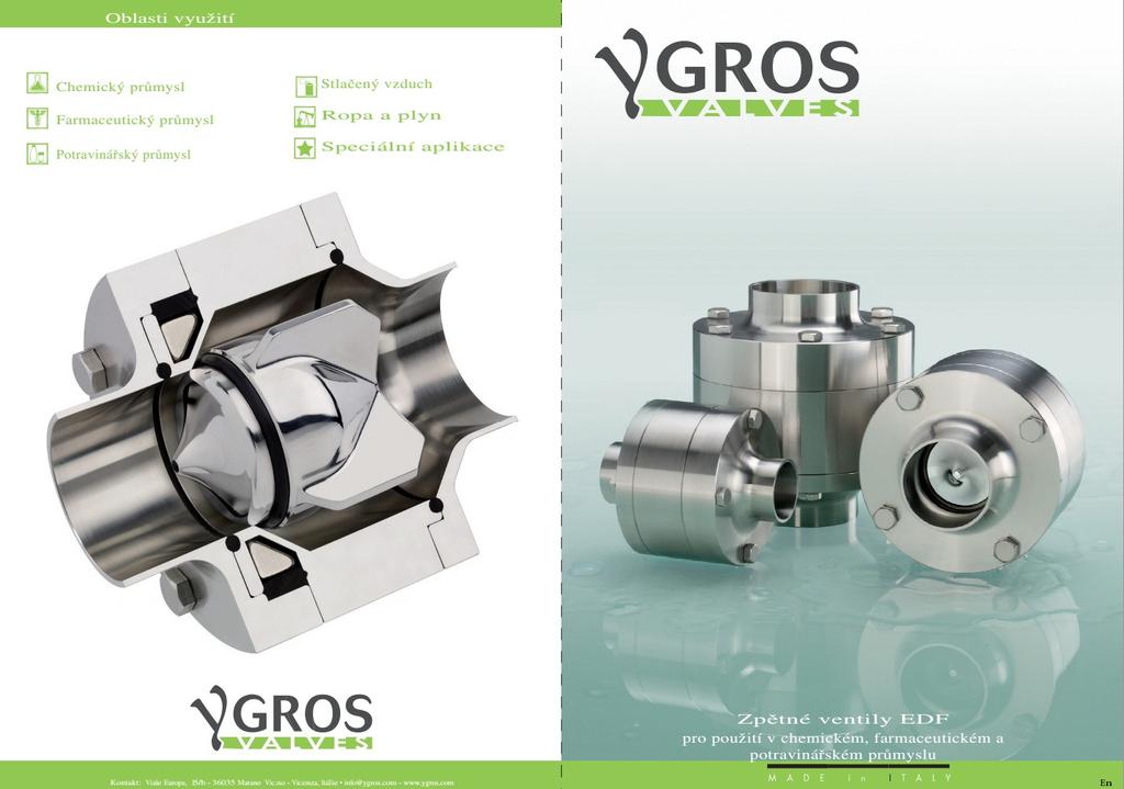 Zpětné magnetické ventily Hygienic magnetic check valves
