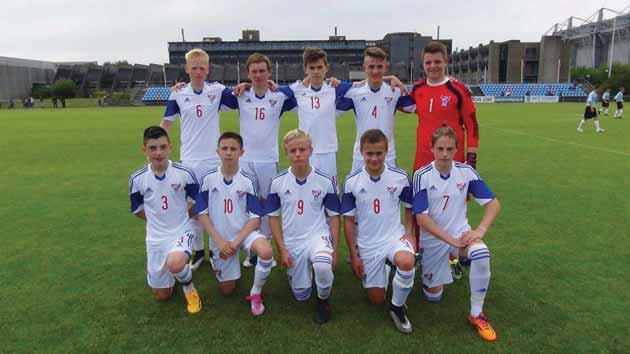 Føroyar-FDS Suomi 7-0 (3-0) Málskjúttar: 45 sek. 1-0, Steffan A. Løkin 09.min 2-0, Andrias Edmundson 27.min 3-0, Oliver Victor Møberg 37.min 4-0, Elias El M. Gilstone 42.