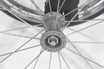 KOLA Poháněcí kola Po nasazení poháněcího kola musí aretační tlačítko (2) o několik milimetrů vyčnívat z matice kola.