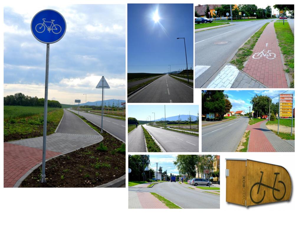 Podpora cyklo - infrastruktury: Bezpečnost Obec dbá i o bezpečnost svých návštěvníků. Napříč obcí proto byla vybudována cyklostezka, která lemuje hlavní silnici ve vedlejším bezpečném úseku.