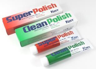 Vynikající na leštění přirozených zubů, amalgámů, kompozit, skloionomerů a zlata. 60ti sekundový fluoridační gel pro ordinační použití.