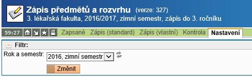 zápisu volitelných předmětů fakulty. Studenti budou mít možnost po skončení období Zápisu (Standard) ) zapsat si volitelné předměty všech oborů a ročníků fakulty.