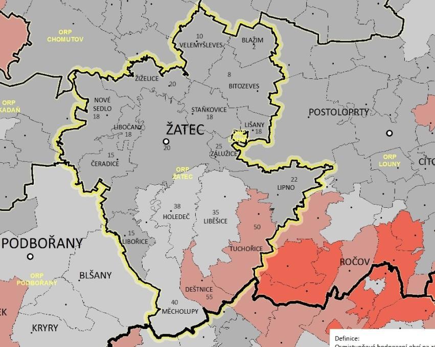 Přírodní předpoklady rekreace pětistupňové hodnocení obcí na základě těchto znaků: zvláště chráněná území, ekologická