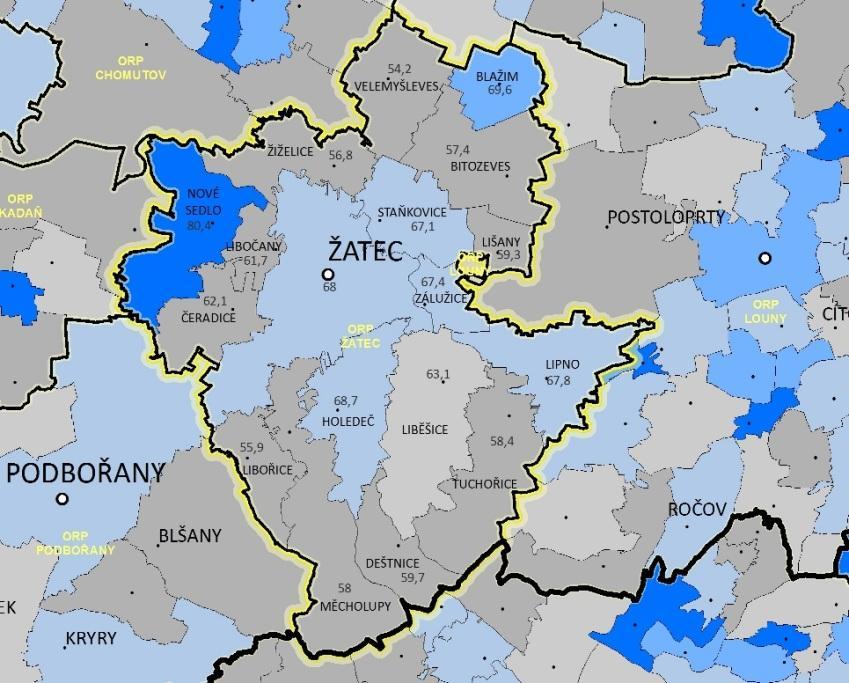 MÍRA EKONOMICKÉ AKTIVITY Podíl ekonomicky aktivních (tedy zaměstnaných a nezaměstnaných) k populaci