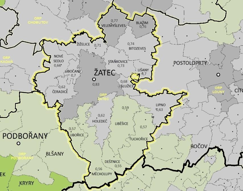 Koncentrace oxidu dusíku NO 2 průměrná koncentrace oxidu dusičitého NO 2 za pětileté období, která indikuje zdravotní rizika