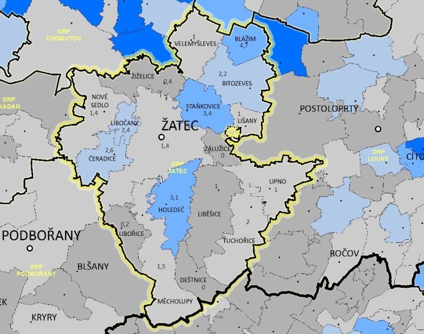 INTENZITA BYTOVÉ VÝSTAVBY počet dokončených bytů (vč. nástaveb a příst., domů pro seniory aj.