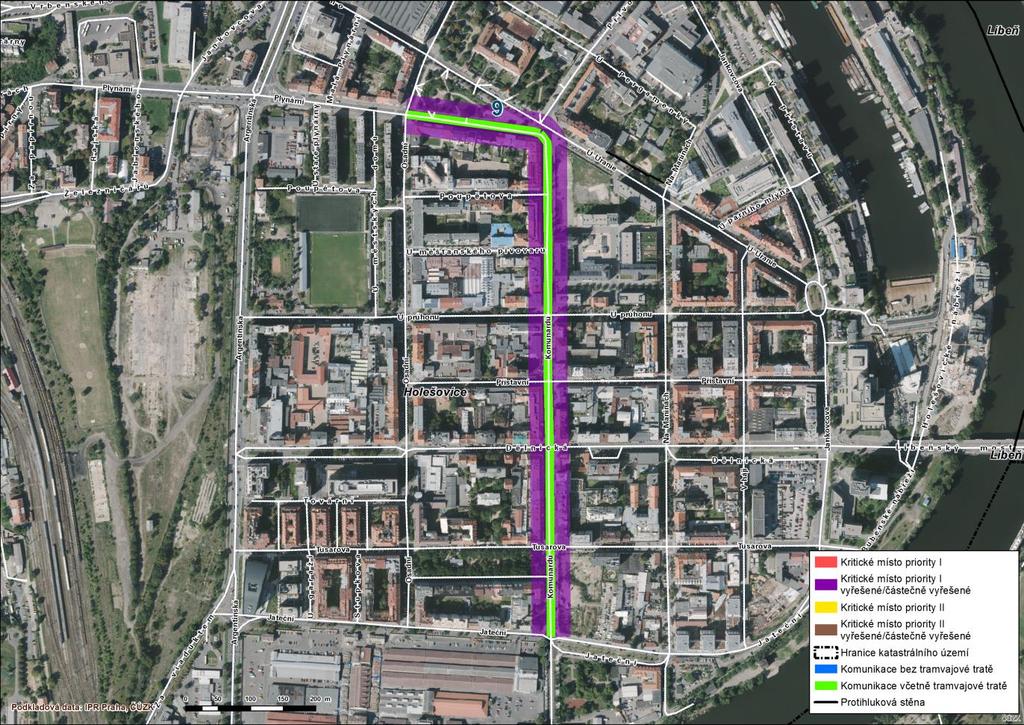 9 Holešovice Ortenovo nám., Komunardů V ulici Komunardů a na Ortenově náměstí bylo lokalizováno kritické místo mezi ulicemi Osadní a Jateční.