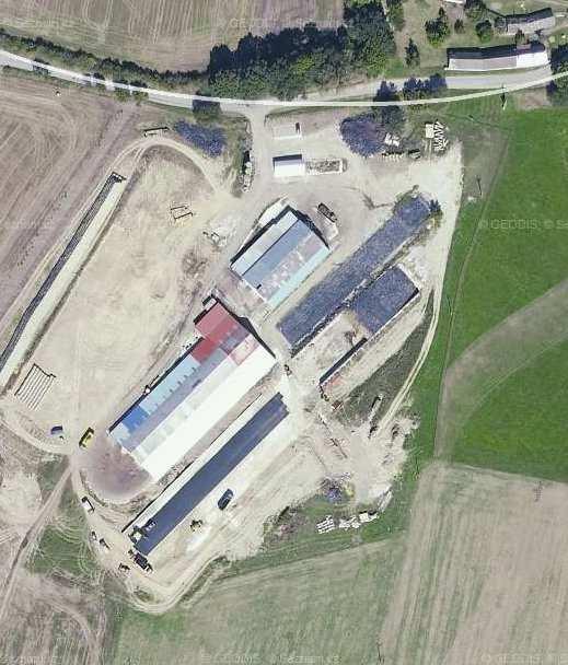 Letecký snímek areálu Ing.