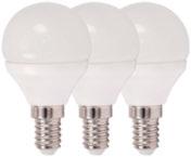 6 XXXL VÝHODNÝCH NABÍDEK: LED žárovka, 3 ks v balení, 3xE27 9 W/806 lm/ks, 3000 K, energetická třída A+ 1), cena za 2 balení, 219,- (33251961/02) 219,- LED žárovka, 3 ks v balení, tvar koule nebo