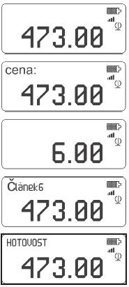 Prodej PLU #6 s otevřenou cenou 473 K, daňová skupina 1 (21%).