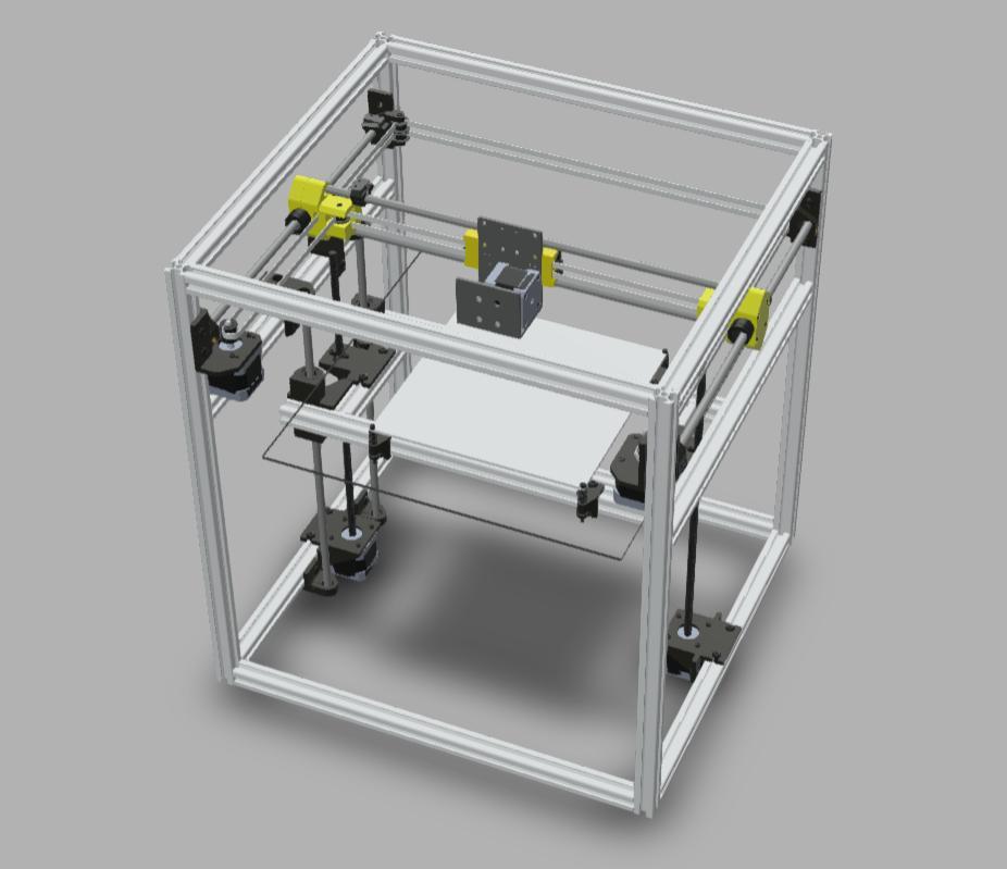 3D tiskárna A8C Přestavba Anet A8 do ALU kostky Původní návrh: