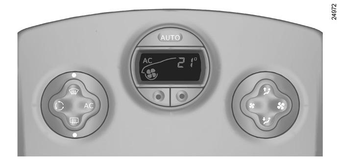 AUTOMATICKY REGULOVANÁ KLIMATIZACE (5/8) Změna rychlosti ventilace V automatickém režimu systém řídí rychlost proudění vzduchu optimálně pro dosažení a udržení požadované teploty.