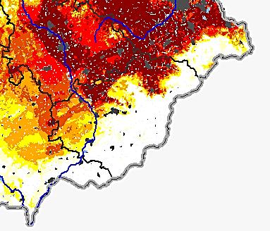 Oblast Morkovsko-Koryčansko se k 3. 9. 2017 potýká s nejvyšším výskytem sucha v rámci ČR.