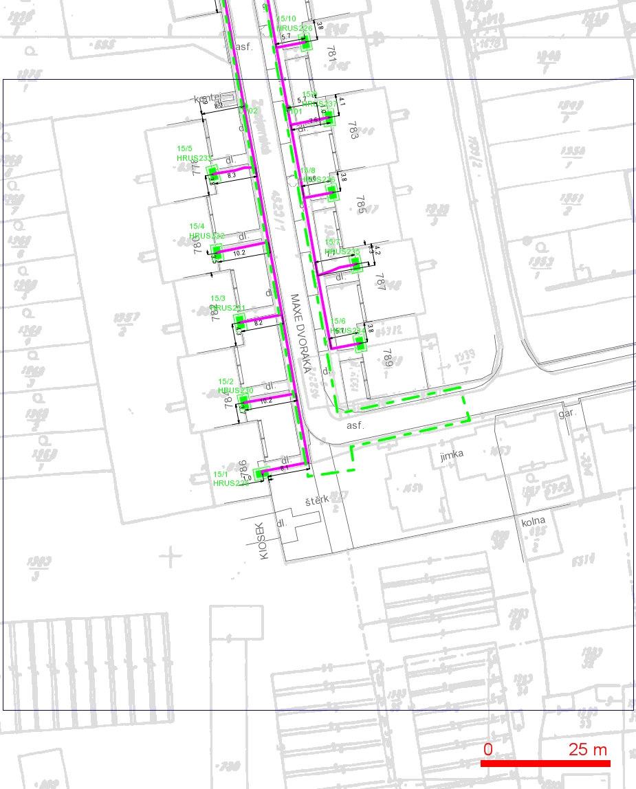 (optimalizováno pro tisk na formát A3) Píloha k Vyjádení.j.: 96547/12 íslo žádosti: 0112 743 926 SITUANÍ VÝKRES - POLYGON 1, list kladu P1-2 Telefónica Czech Republic, a.s. Za Brumlovkou 266/2 140 22 Praha 4 - Michle Czech Republic tel.