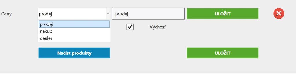 DPH, Skupiny, Ceny Vytvoření nové cenové hladiny 1. Přejděte do záložky "NASTAVENÍ->DPH, SKUPINY, CENY". 2. Vyplňte název cenové hladiny. 3. Uložte.