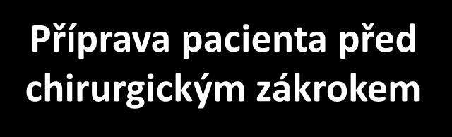 Příprava pacienta před chirurgickým zákrokem Obecná