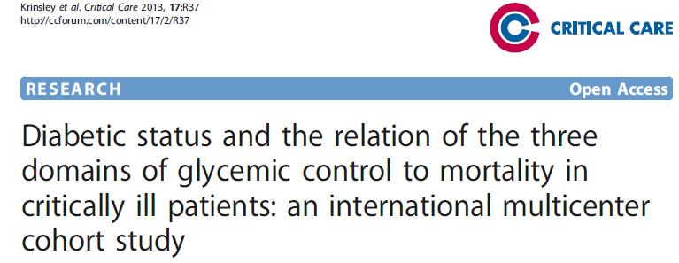 Hypoglykemie ( pod 3,8 mmol/l) nezávislým faktorem zvýšené mortality pacientů s i bez diabetu Zvýšená variabilita glykemie variační koeficient nad 20% - zvýšené riziko smrti jen u pacientů bez