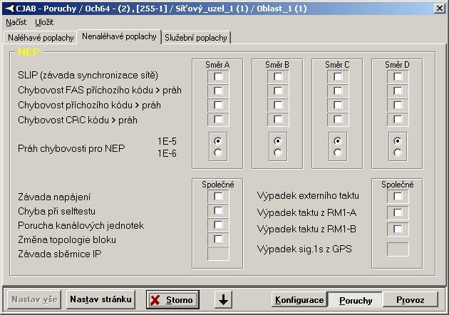 2.1.2.2 Nenaléhavé poplachy Stránka Nenaléhavých poplachů zobrazuje všechny příčiny ztráty kvality přenášeného signálu v kterémkoli z použitých toků.