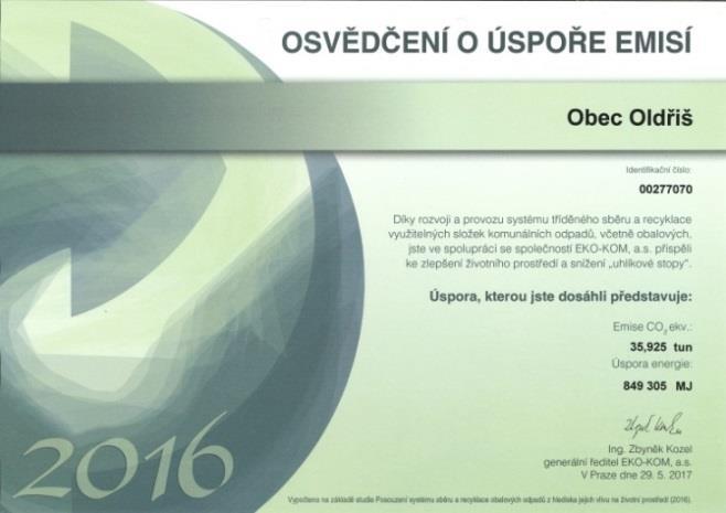 celoroční hospodaření obce bez připomínek a výhrad. - Zastupitelstvo obce Oldřiš schvaluje přezkum hospodaření obce za rok 2016 bez připomínek a výhrad.