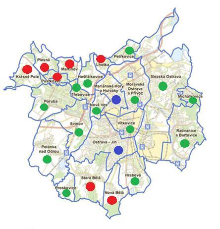 Projekt HZS MSK a SMO Městský obvod Zapojeni Hlásiče Detektory CO Hošťálkovice Ano 7 7 Hrabová Ano 222 81 Krásné Pole Ne --- --- Lhotka Ne --- --- Mariánské Hory a Hulváky Ne --- (300) Martinov Ne