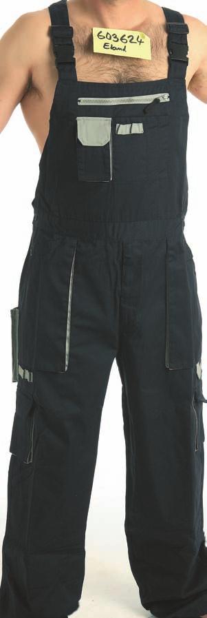 modrá-šedá/navy-grey kapsa na mobil phone pocket multifunkční kapsa multifunction pocket ELAND kalhoty s laclem Montérkové kalhoty s laclem moderního střihu, 65% polyester / 35%