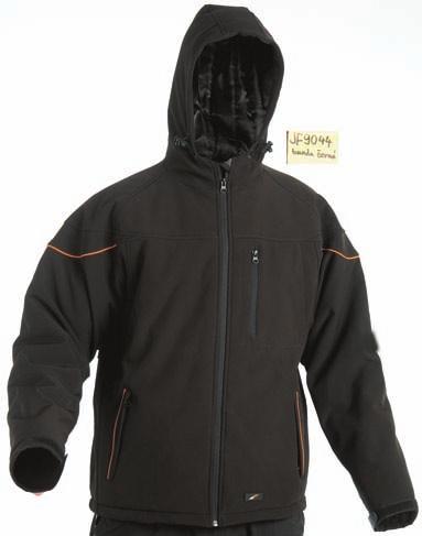 ODĚVY MONTÉRKY - ČERVA EMERTON softshelová bunda Zateplená nepromokavá softshelová bunda, 100% polyester, paropropustná, vnitřní kapsa na mobil, polyesterová podšívka se zipem přizpůsobená na strojní