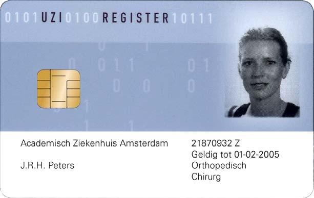 Healthcare professional card 3 Functions Authentication Confidence and integrity Electronic signature Info: www.uzi-register.