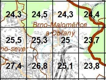 Výstavba bytového komplexu Zelené nábřeží Brno-Maloměřice Rozptylová studie Z výše uvedených obrázků vyplývá, že stávající imisní zátěž v prostoru hodnoceného záměru dosahuje u průměrné roční