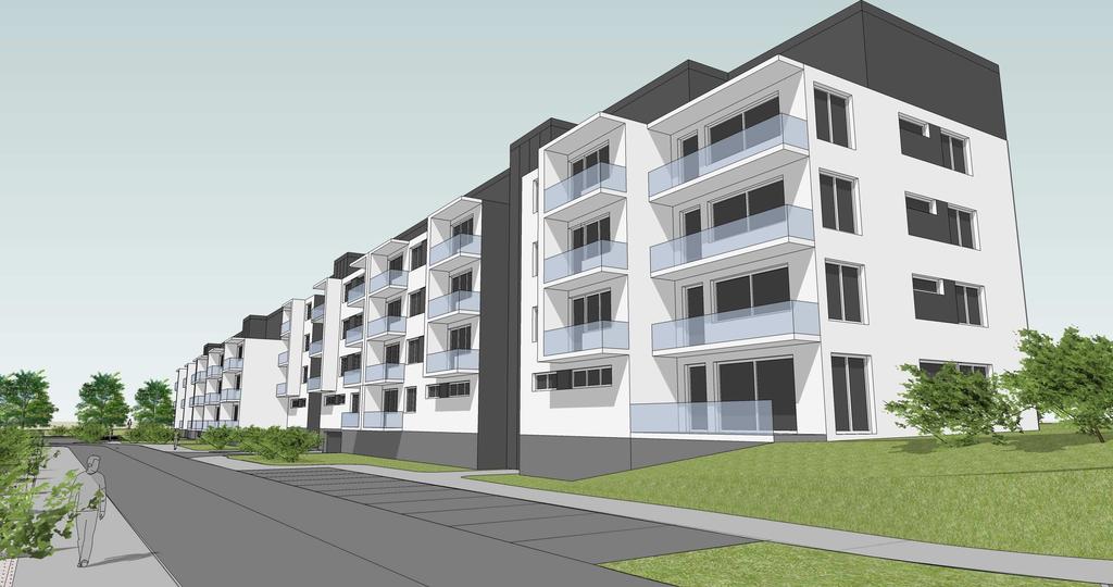 Výstavba bytového komplexu Zelené nábřeží Brno-Maloměřice DOKUMENTACE Navrhované stavby obytných domů a
