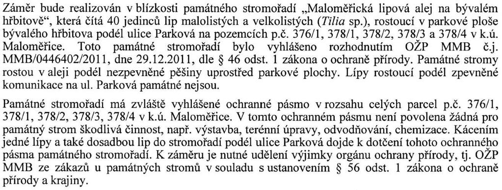 Výstavba bytového komplexu Zelené nábřeží Brno-Maloměřice Vypořádání připomínek k oznámení záměru