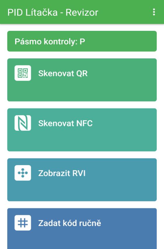 možnost - NFC kontrola 3. možnost - vizuální kontrola 4.