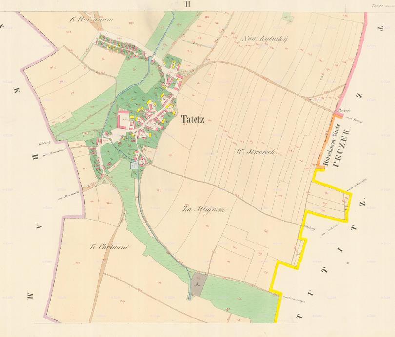 Tabulka 23: Vývoj počtu obyvatel (vlevo) a počtu domů (vpravo) [33] 900 850 800 250 200 usedlostí a chalup.
