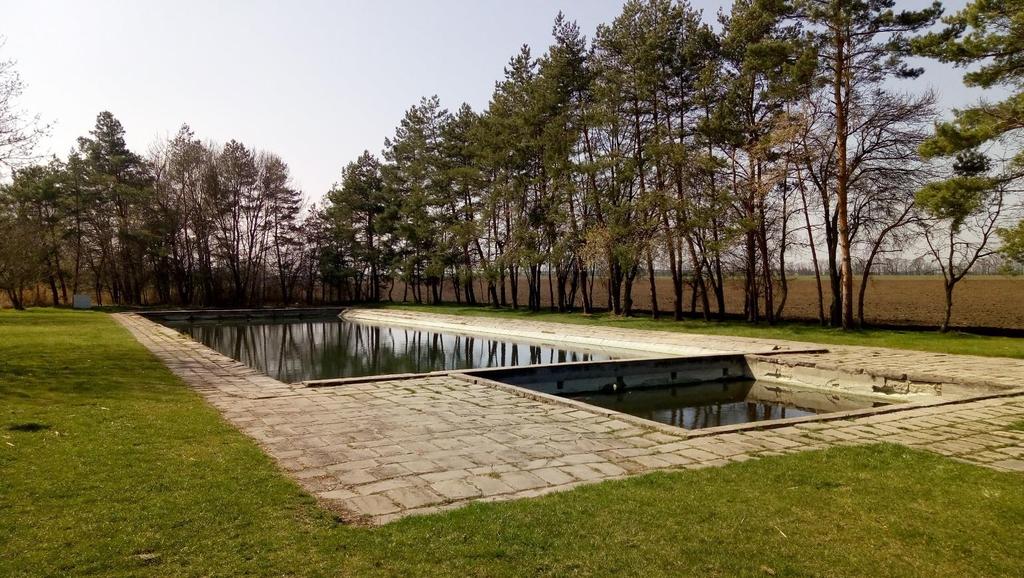 Obrázek 13: Problém 2: Neoznačený a zapadlý vstup k obecnímu úřadu, vlastní fotografie (duben 2018) Problém 3: Stav koupaliště Koupaliště je zanesené a