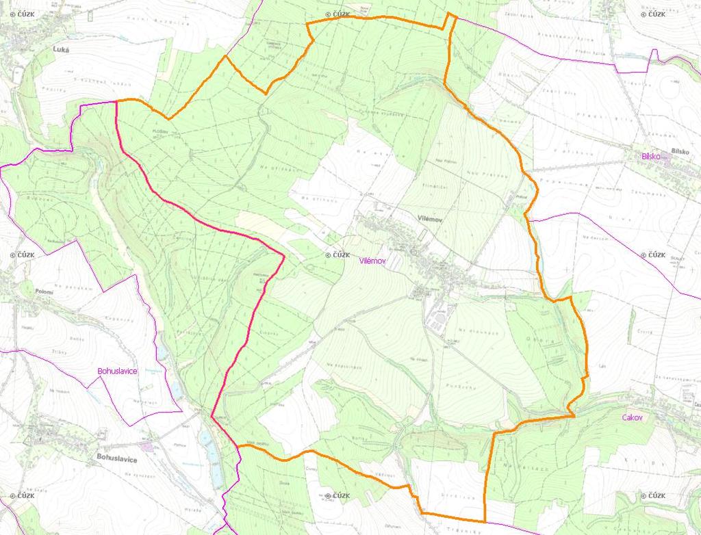 A. NÁZEV OBCE Název části obce (ZSJ): Vilémov Mapa A: Území obce Přehledová mapka