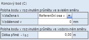 Uživatelská příručka IDEA Tendon 54 9.2.1.6 Segment typu 6 - Přímý koncový levý Tento typ je možné použít jako první segment geometrie kabelu.