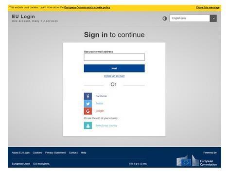 Do nástroje eproposal lze vstoupit pouze prostřednictvím EU Login (ověřovací služby Evropské komise). Proto je třeba se nejdříve zaregistrovat v EU Login a získat ID uživatele a heslo.