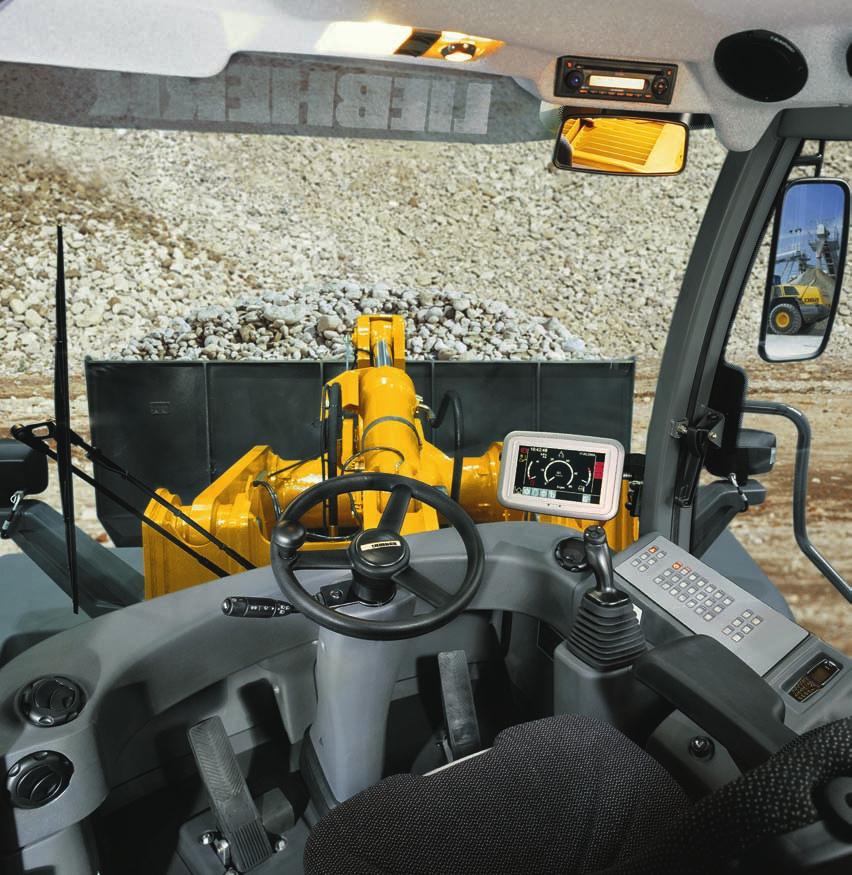 Ovládací páka Liebherr Ovládací pákou Liebherr jsou řízeny všechny jízdní a