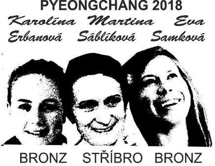 známkami s přítiskem Evy Samkové a Karolíny Erbanové příležitostným strojovým razítkem, věnovanému těmto dvěma bronzovým medailistkám.