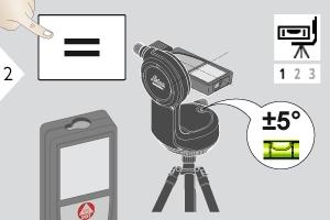 Obsluha Měření bodu po bodu s nivelací* * Funkce je aktivována při připojení k adaptéru