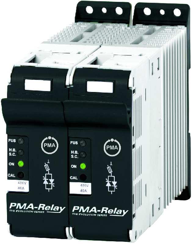 kompaktní modul se třemi nezávislými spínači 4,5 A RELAY S 2x7A kompaktní modul se dvěma nezávislými spínači 7 A RELAY S s dvěma pojistkami Jednofázový modul, vybavený dvěma pojistkami pro aplikace,