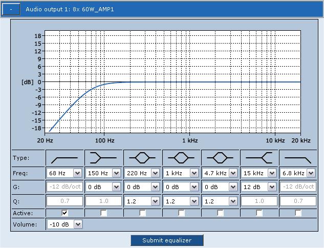 System Amplifier Tovární nastavení systémového
