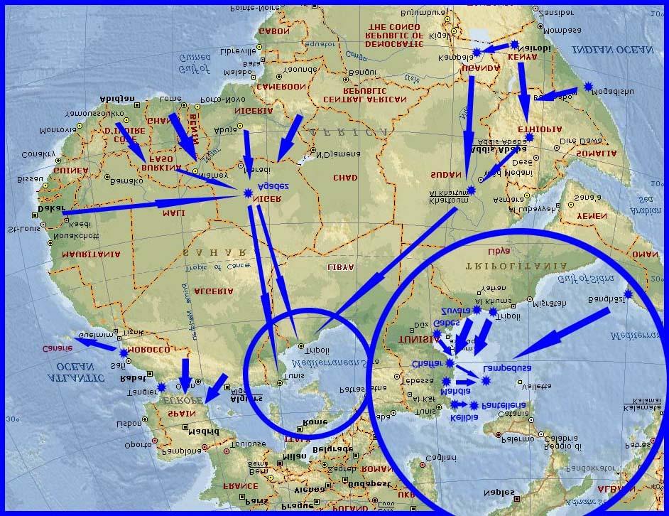 III. Nelegální migrace III.1. EVROPSKÝ KONTEXT NELEGÁLNÍ MIGRACE Celkový počet ilegálních migrantů na území členských států Evropské unie je v současnosti odhadován na 3 6 milionů osob.