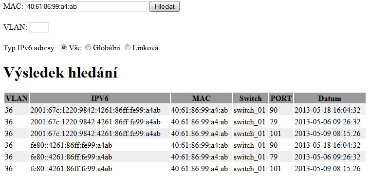 8 Dosažené výsledky Z bezpečnostních důvodů a zatížení sítě byl naprogramovaný informační systém odzkoušen jen za pomoci testovacích dat získaných z fakultní počítačové sítě.